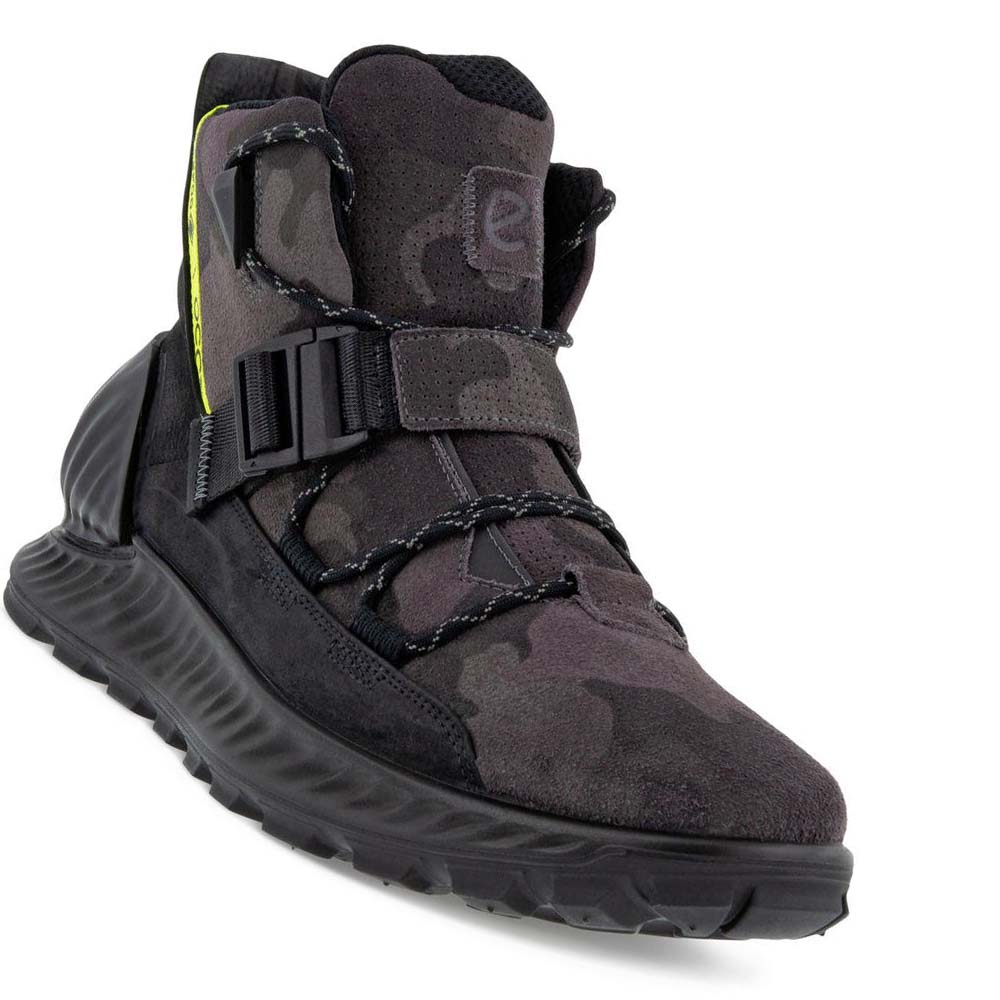 Men's Ecco Exostrike Gtx Buckle Boots Grey / Black | Canada 437KOR